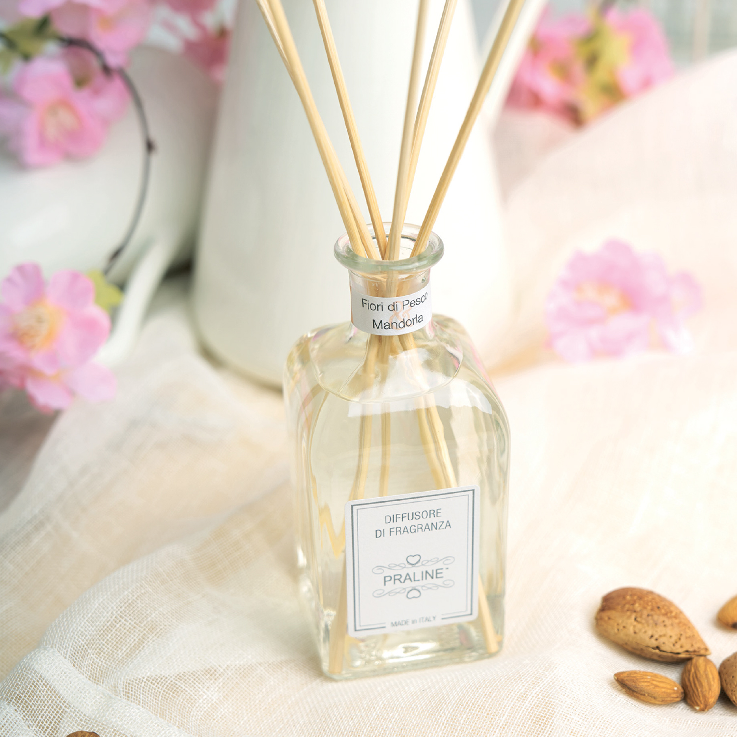 Diffusore Di Fraganza – Midollino Fiori di Pesco e Mandorla