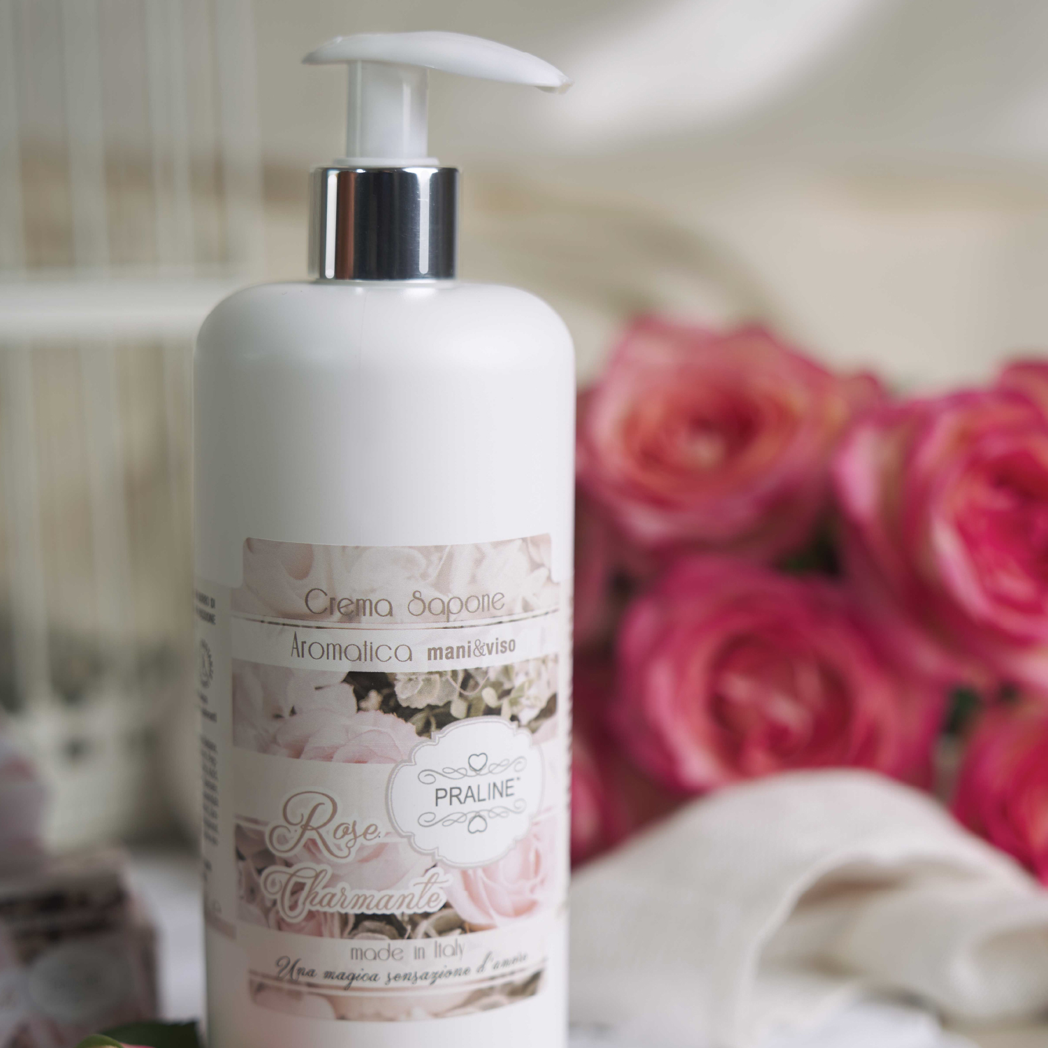 Sapone Vegetale Aromatico – Liquido Rose Charmante